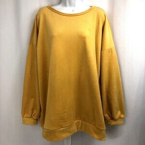 Cream n Sugar Size XL Gold Soft Velvet Leisure Sweatshirt Top Pullover USA Made